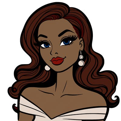 bold and clean: beautiful coquette woman