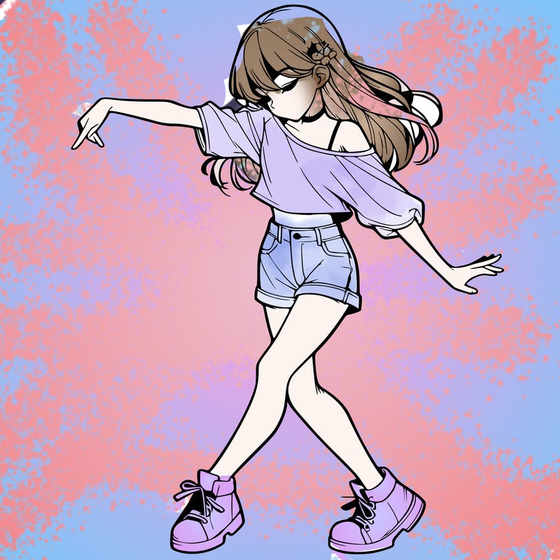 realistic girl danceing