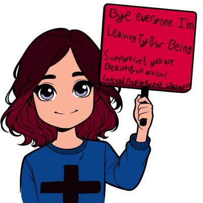 realistic girl holding up a sign