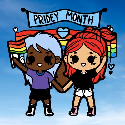 pride mounth 2 girls