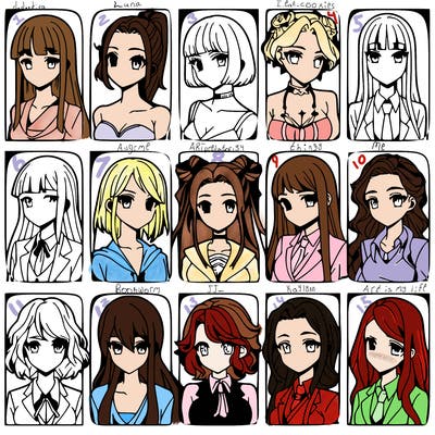 girls that look diffrent anime