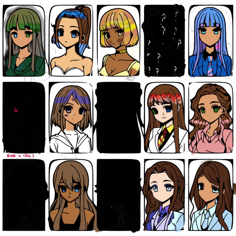 girls that look diffrent anime