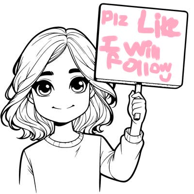 realistic girl holding up a sign