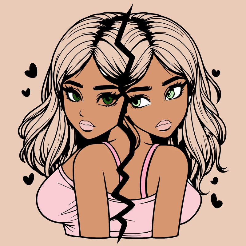 realistic girl split