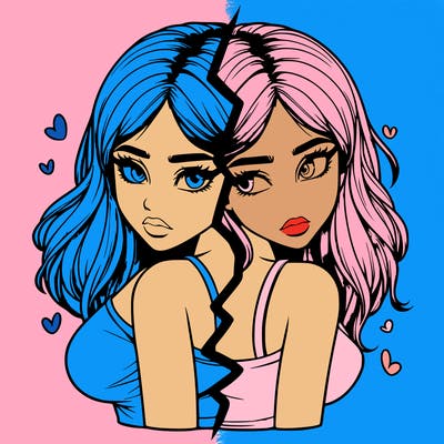 realistic girl split