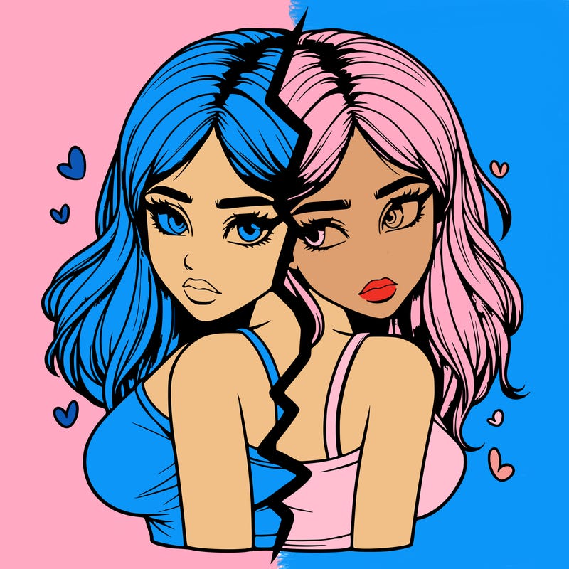 realistic girl split