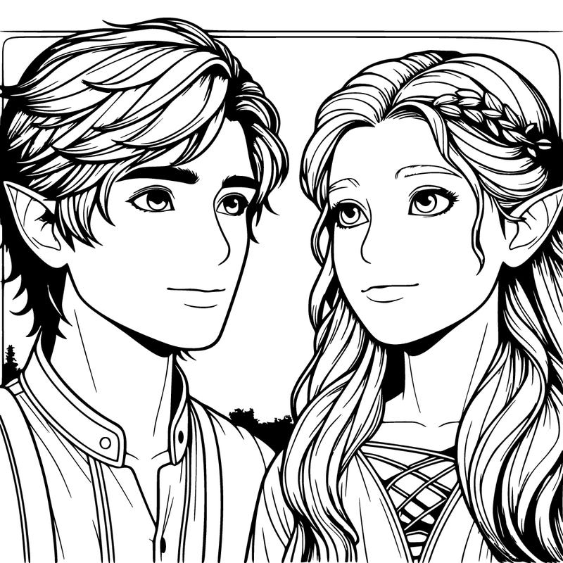 realistic young fae boy and girl