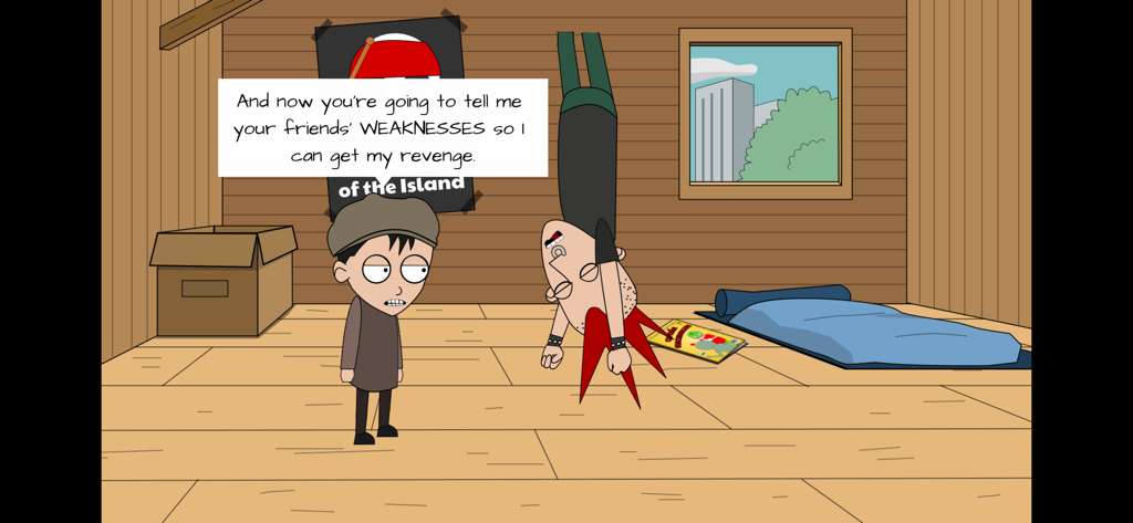 Johnny Bonasera 1 - Johnny Bonasera interrogating a punk hanging upside down for revenge