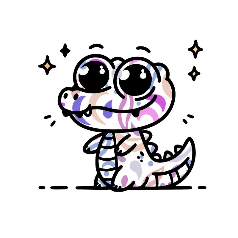 one cute crocodile