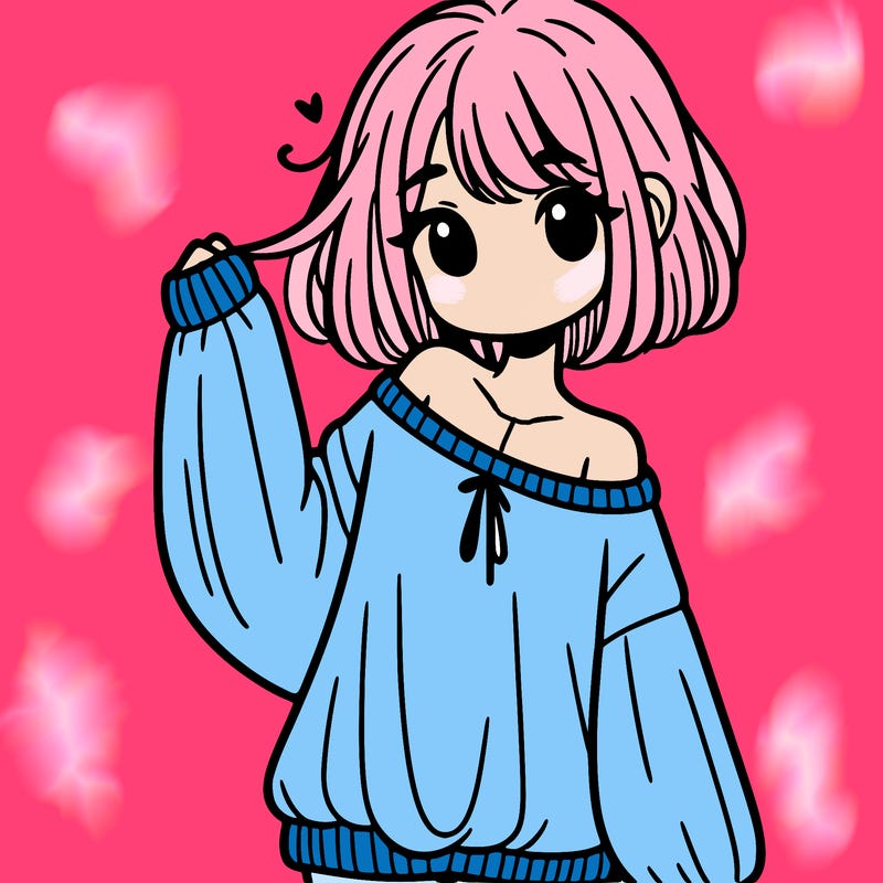 girl in baggy sweater hanging off her shoulder