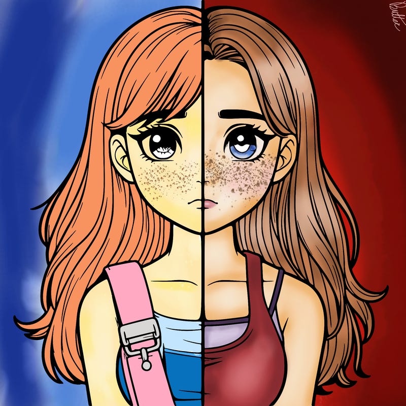 realistic girl split