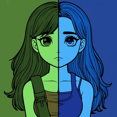 realistic girl split