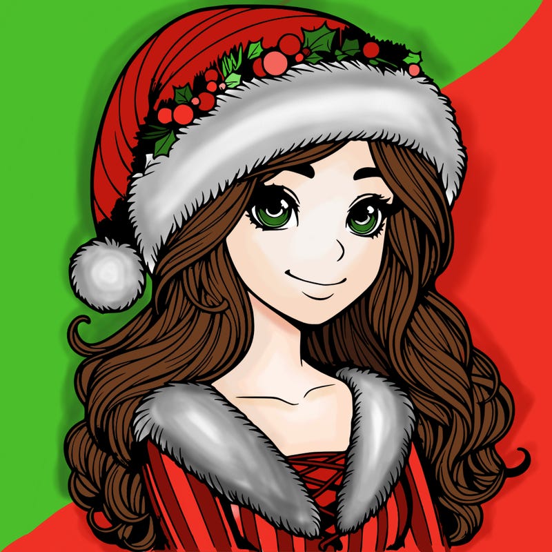 realistic christmas  girl