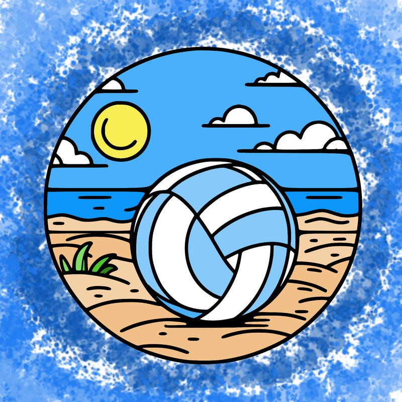 volleyball on a beach