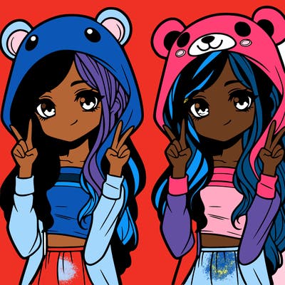 teen girl in animal costume