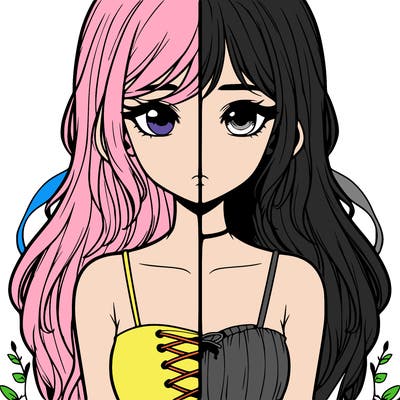 a realistic girl split