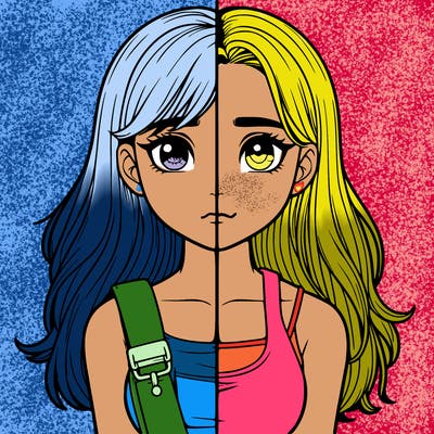 realistic girl split