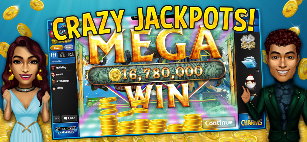 7 Seas Casino - 7 Seas Casino game screen showing a Mega Win with gold coins and avatars