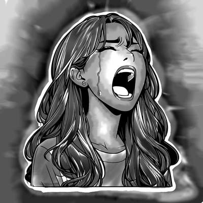 screaming realistic, girl