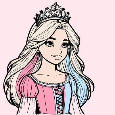 a realistic medieval princess with a tiara