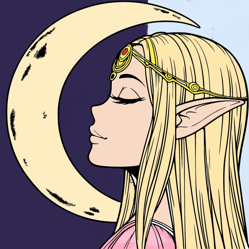 a realistic moon elf