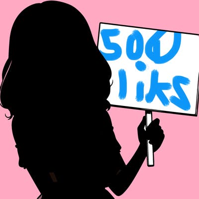 realistic pretty girl holding blank sign