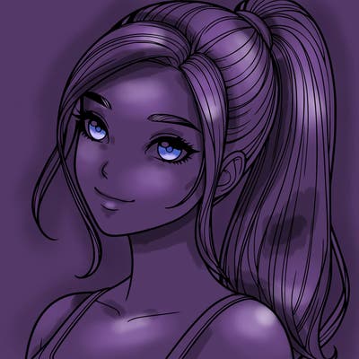 a super realistic women with a ponytail