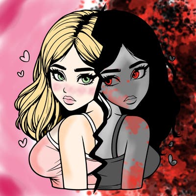 realistic girl split