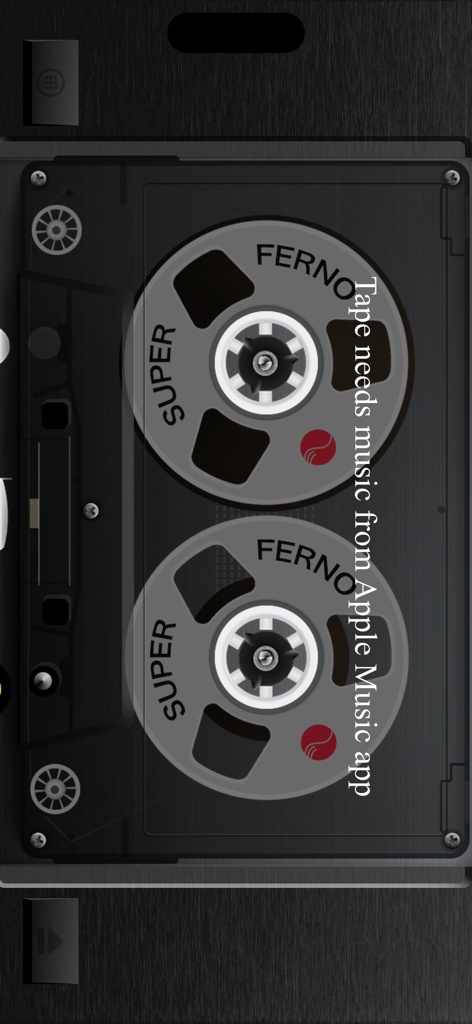 Tape - A skeuomorphic retro cassette player interface with spinning reels