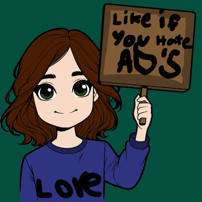 realistic girl holding up a sign