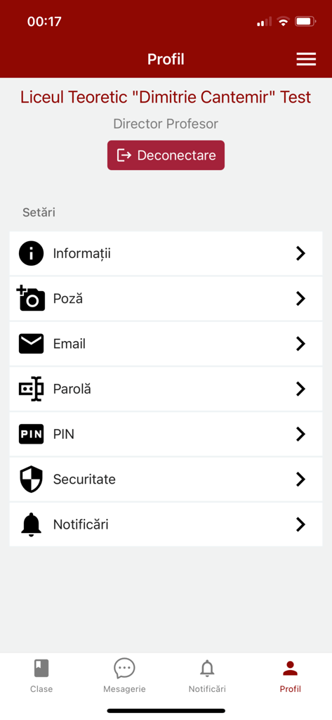 Catalog Viva - Catalog Viva app profile and account settings menu