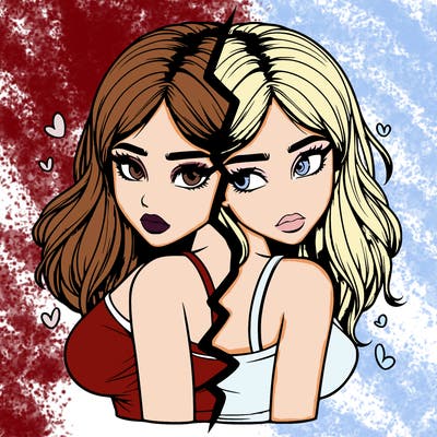 realistic girl split