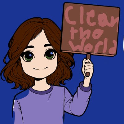 realistic girl holding up a sign