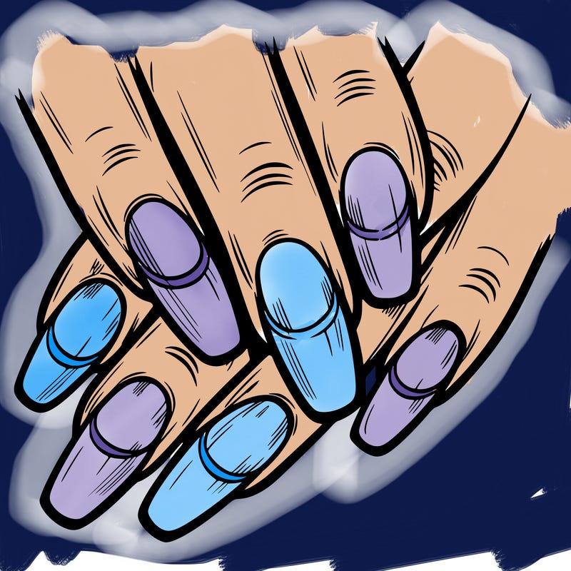 nails with french tips all white