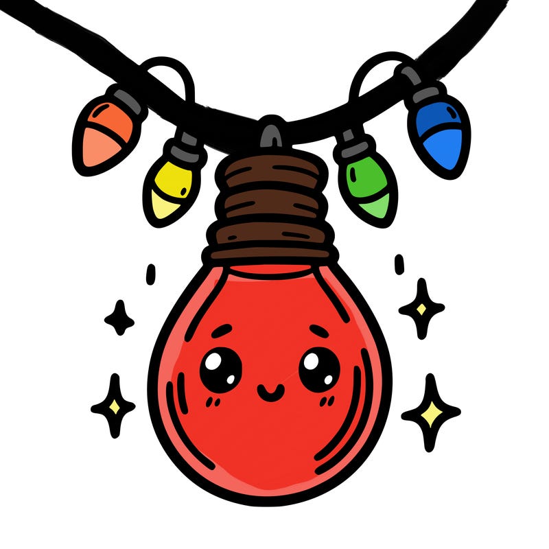 small bulb of a garland