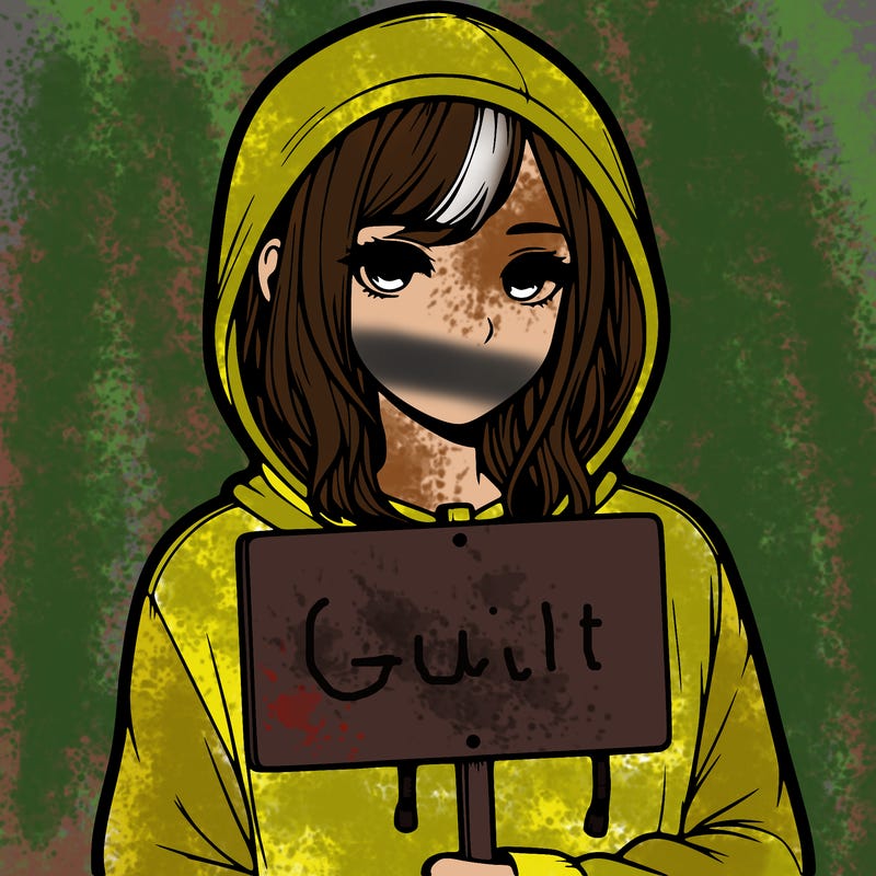 realistic girl with shoulder length hair wearing a hoodie holding a sign