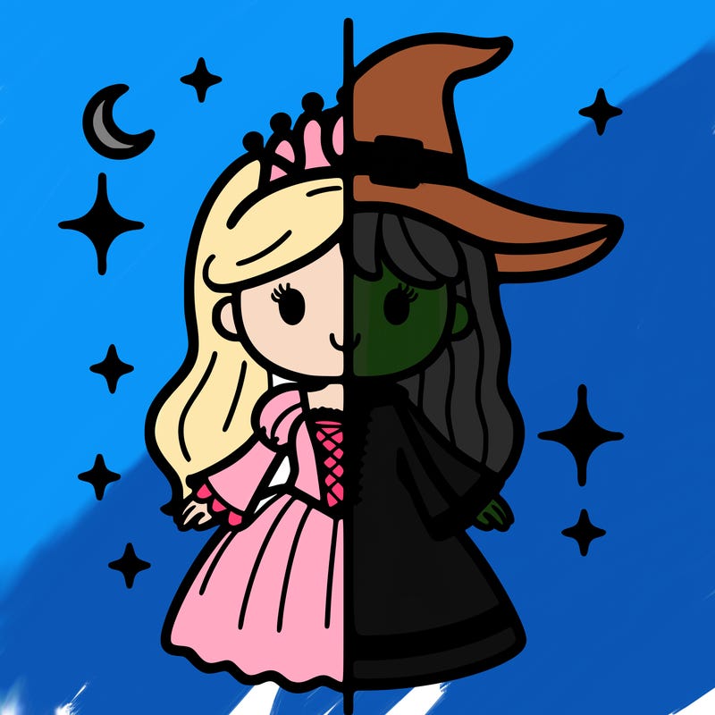 split princess and witch