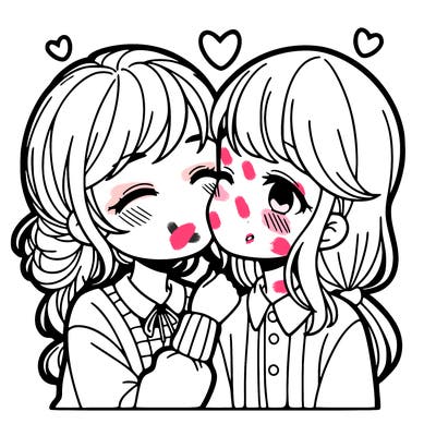 a girl kissing a girl