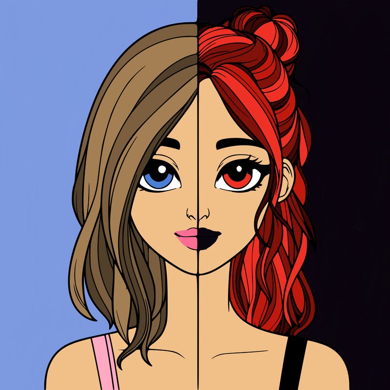 realistic girl split