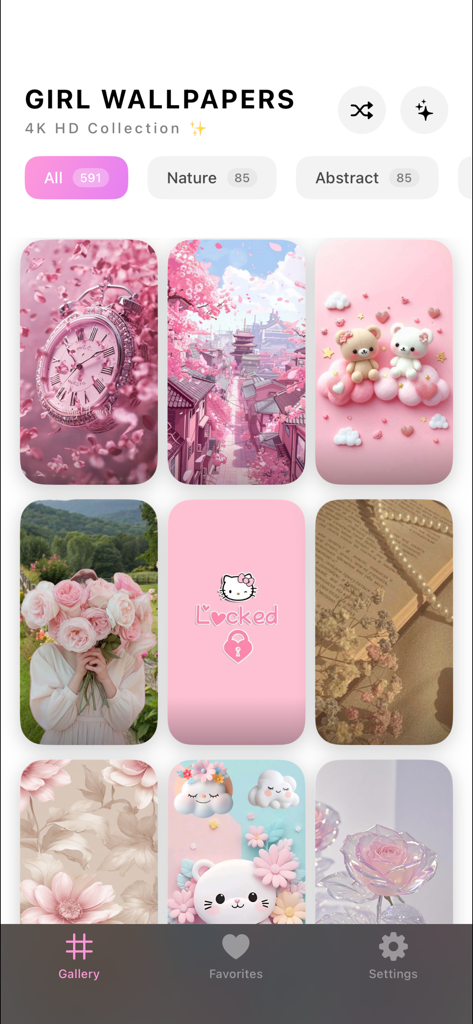 Girl Wallpaper 4K HD - Uma galeria de papéis de parede 4K HD estéticos e femininos em rosa para iPhone