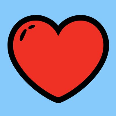 a blank heart