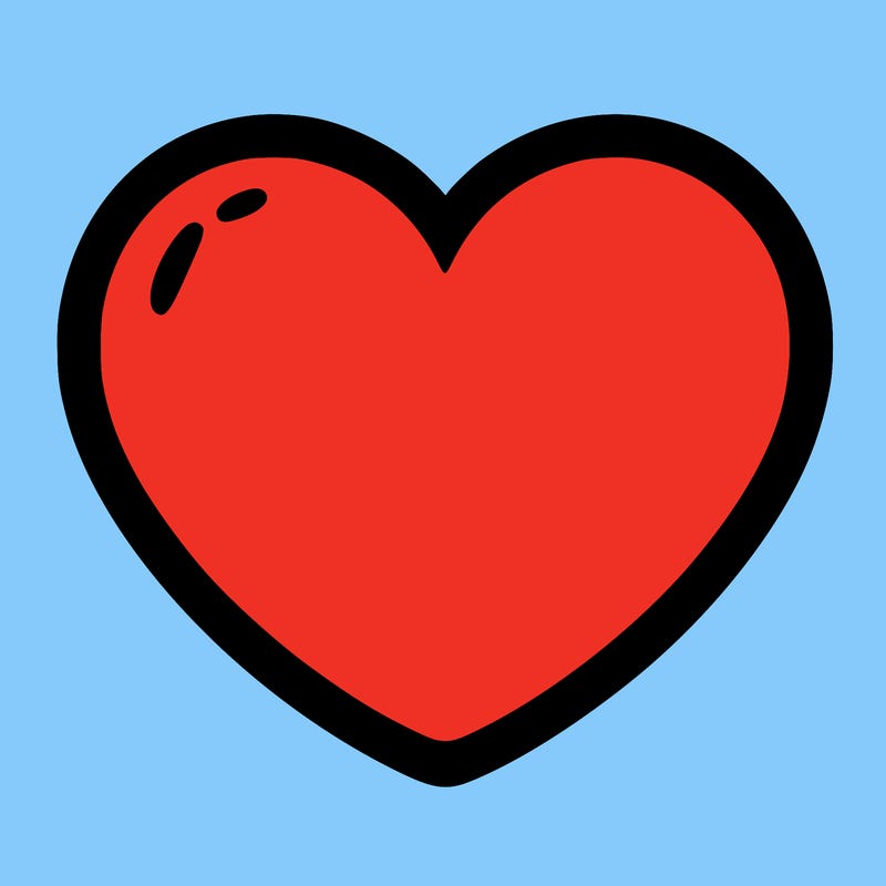 a blank heart