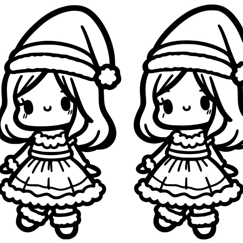 a girl wearing a santa hat and santa skirt