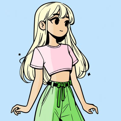 girl in a cute crop top