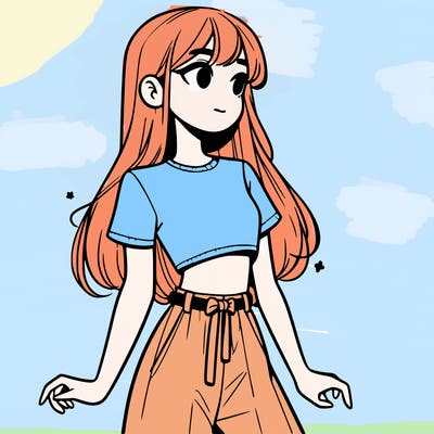 girl in a cute crop top