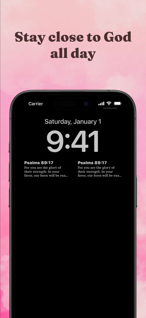 Divine: Bible Widget for Women - iPhone lock screen with Scripture widgets from the Divine Bible app