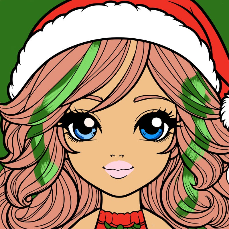 realistic christmas girl