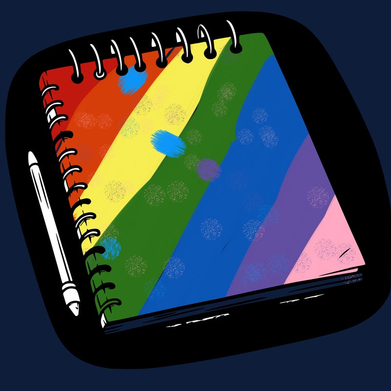 a blank sketch pad