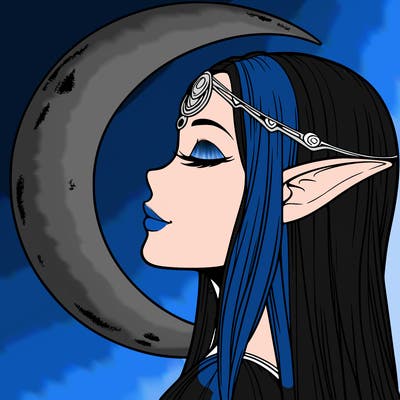 a realistic moon elf