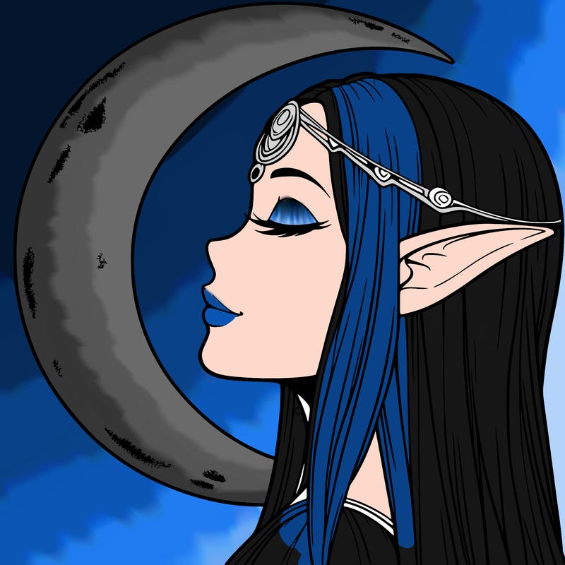 a realistic moon elf
